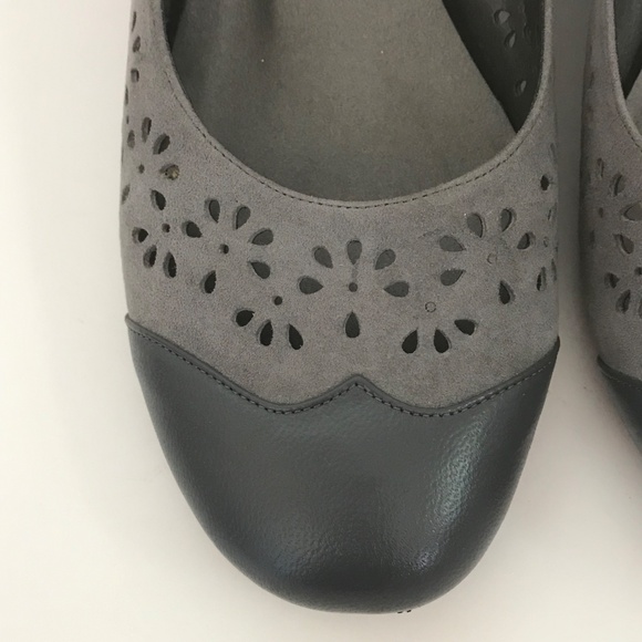 RENATA DONATI Mary Jane Kitten Heel Pumps Leather Heels Gray Women’s Size EU39 - Picture 4 of 16